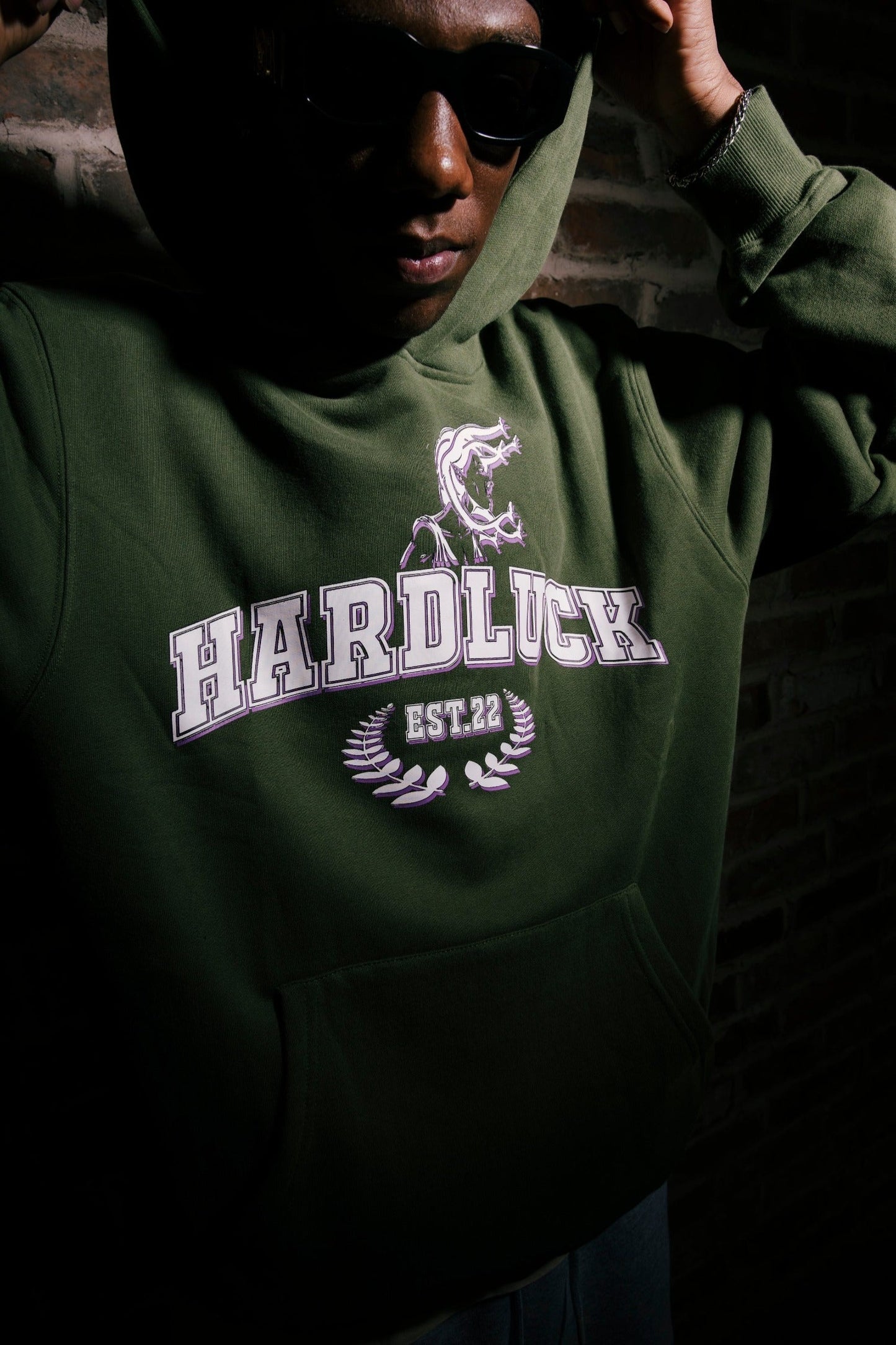 College hoodie Slate Green